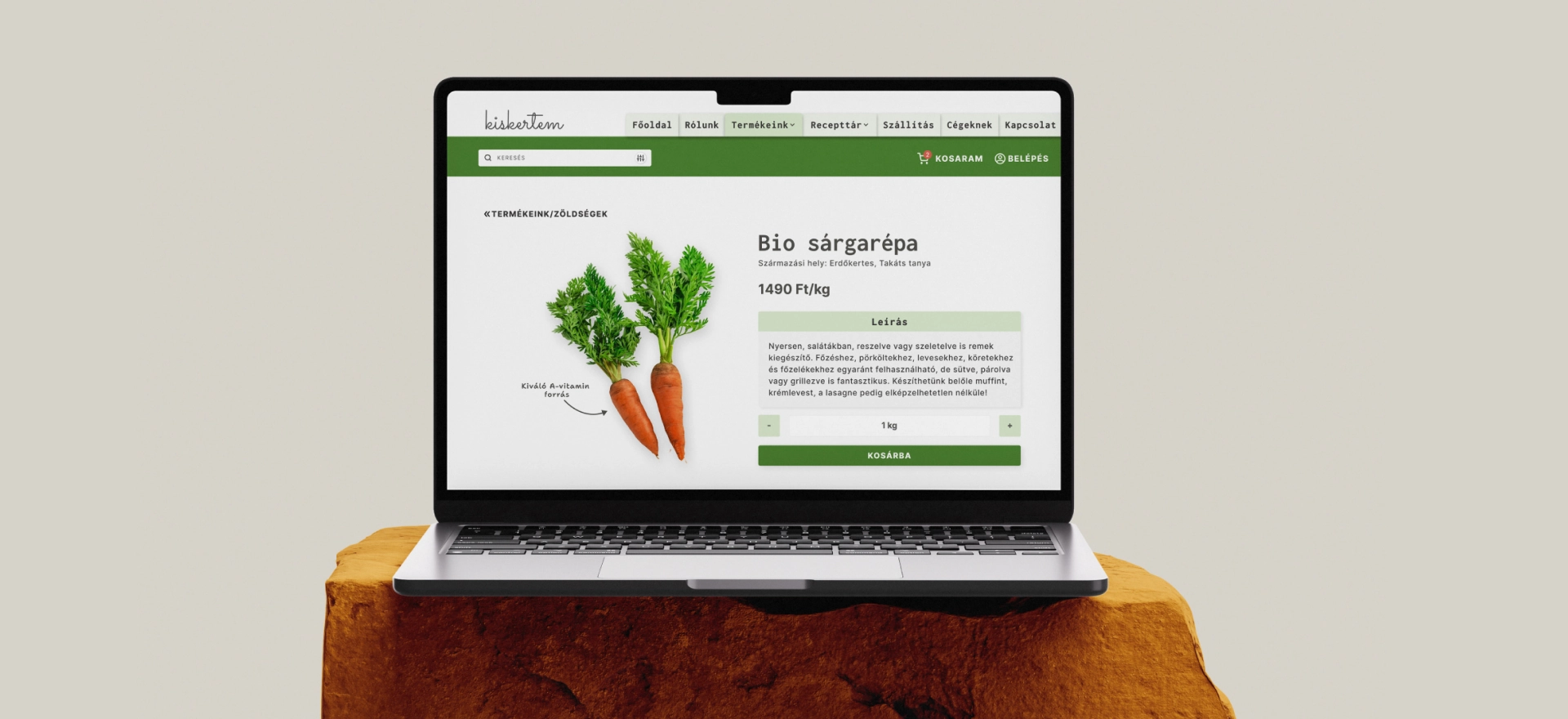 Kiskertem webshop